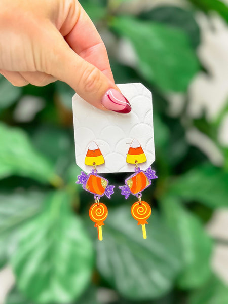 Candy Corn Dangle Earrings