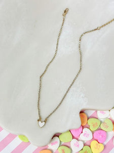 Glitzy Chain Heart Necklaces