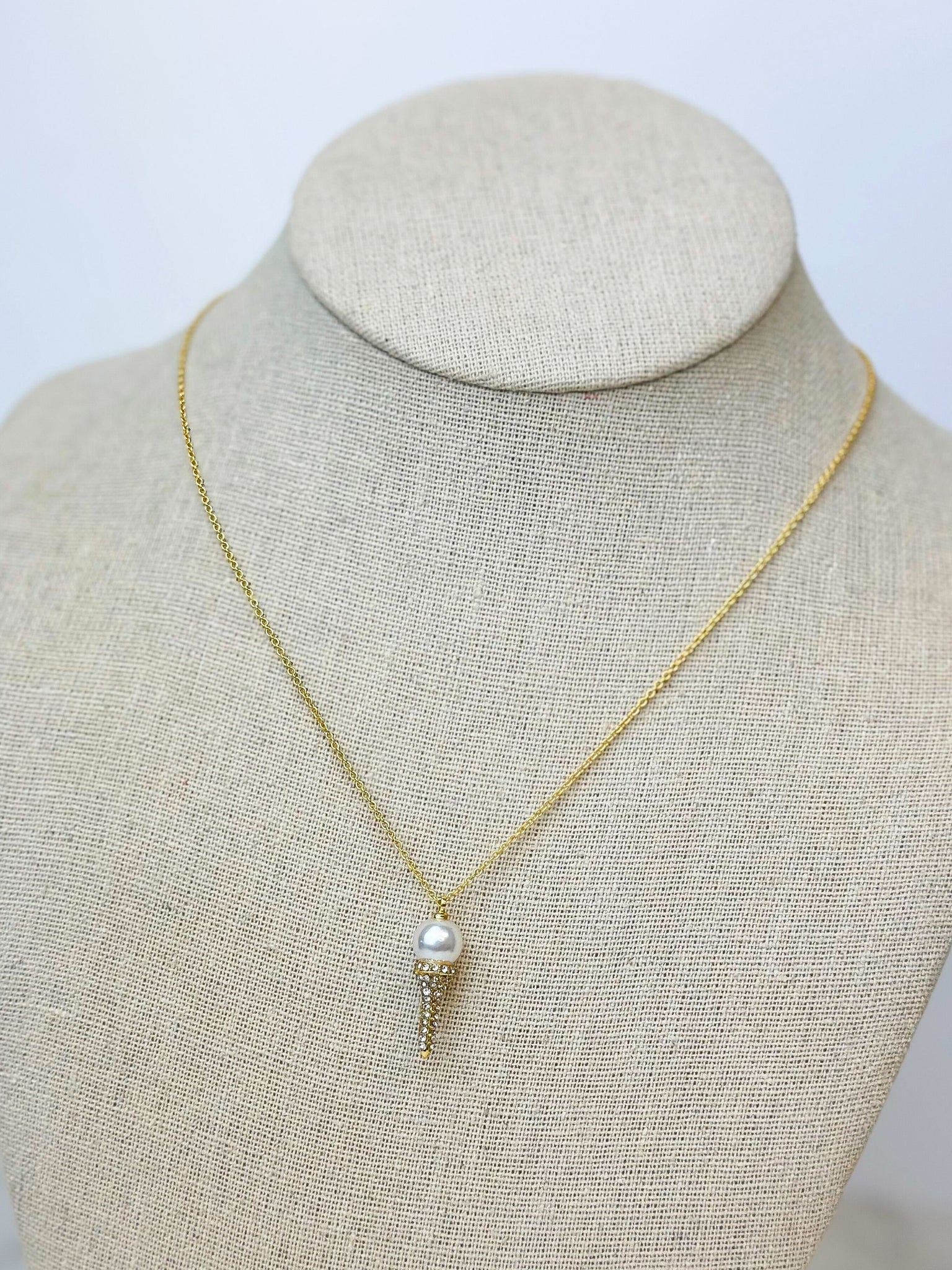 Gold Dipped Tee Time Pendant Necklace