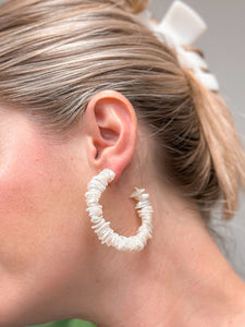Summer Pearl Hoop Earrings