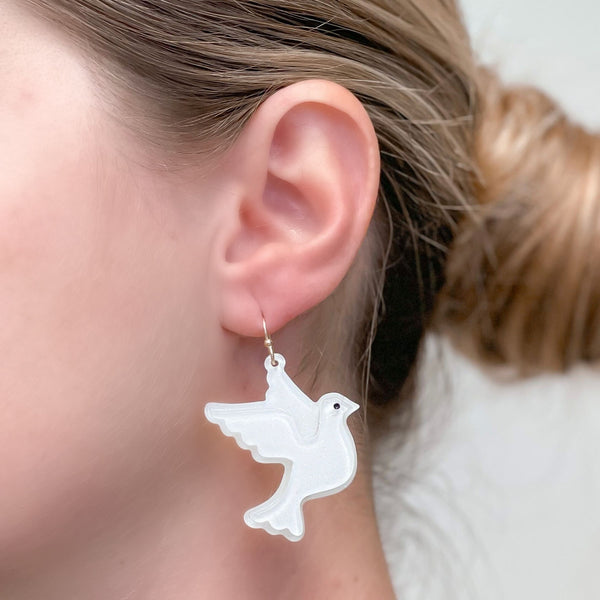 Love Dove Dangle Earrings