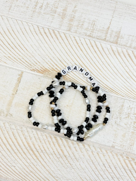 'Grandma Beaded Stretch Bracelets