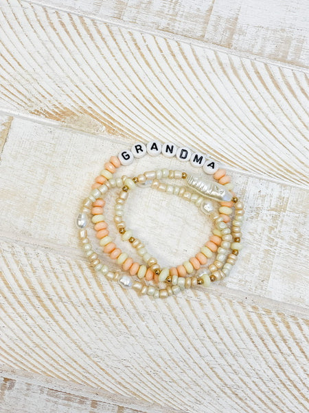 'Grandma Beaded Stretch Bracelets