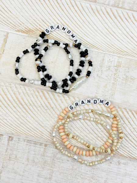 'Grandma Beaded Stretch Bracelets