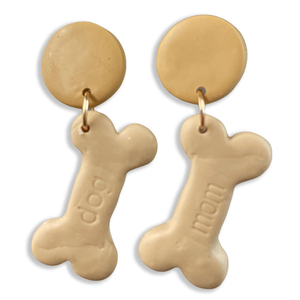 'Dog Mom' Treat Dangle Earrings