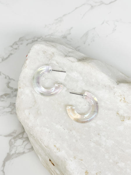 Pearlescent Mini Acrylic Hoops