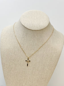 Shine & Stone Cross Pendant Necklace