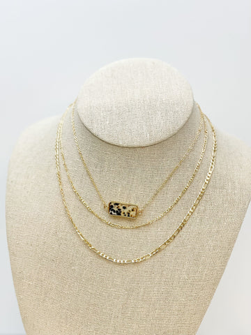 Stone Gold Layered Necklaces