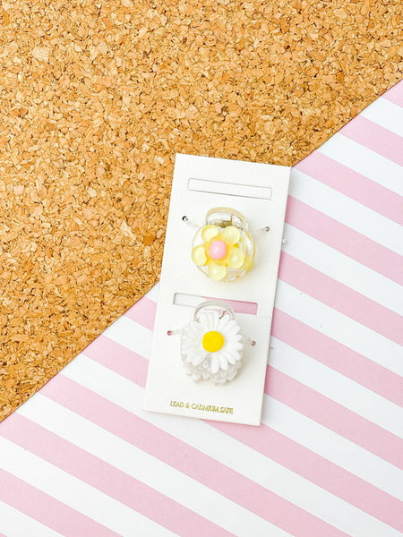 Kids Mini Daisy Acrylic Hair Clip Sets